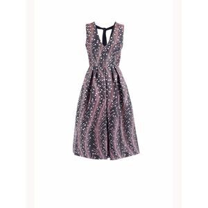 Marco de Vincenzo Womens Black Sleeveless V Neck Below The Knee Dress 40